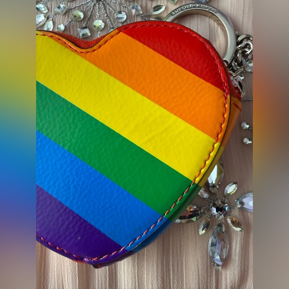 Kate Spade Pride Rainbow Love Heart Coin Purse - Picture 10 of 14